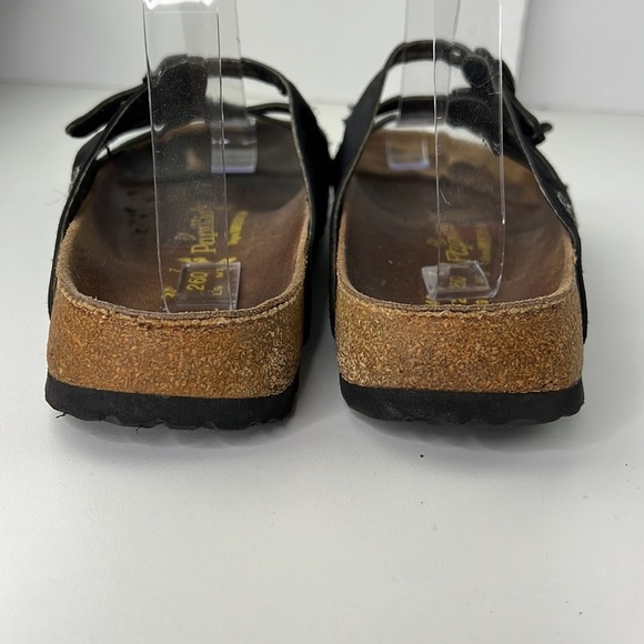 Papillio black Suede embossed leather sandals with cork size 9 - Picture 4 of 7